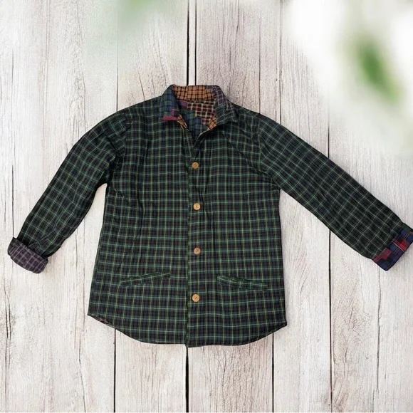 Vintage Patchwork Jacket Women’s Quilted Reversible Cottagecore Chore Coat Sz S - Picture 4 of 8